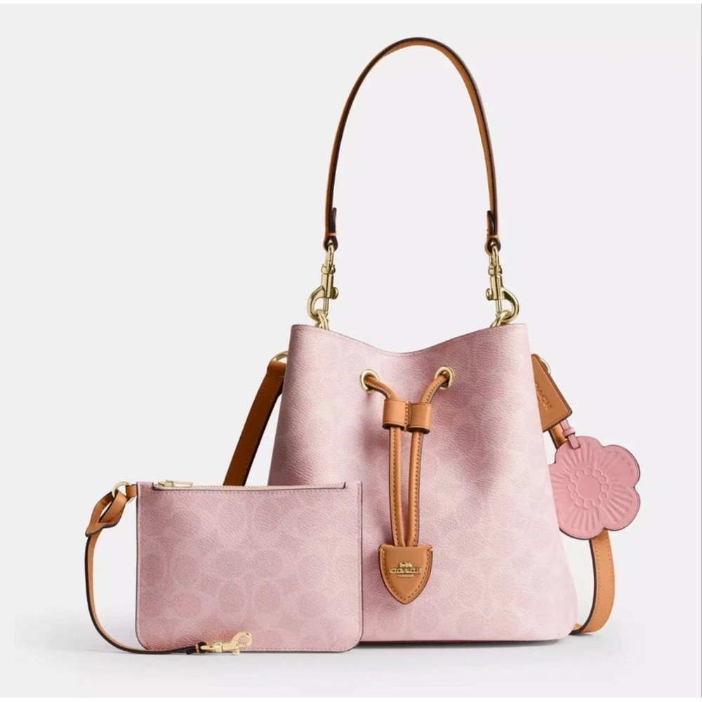 Coach Powder Pink Rowan Bucket Bag,New,Price Firm